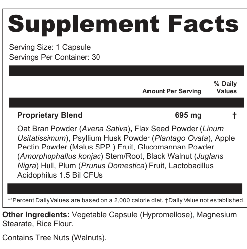 Supplement Facts for Cascade